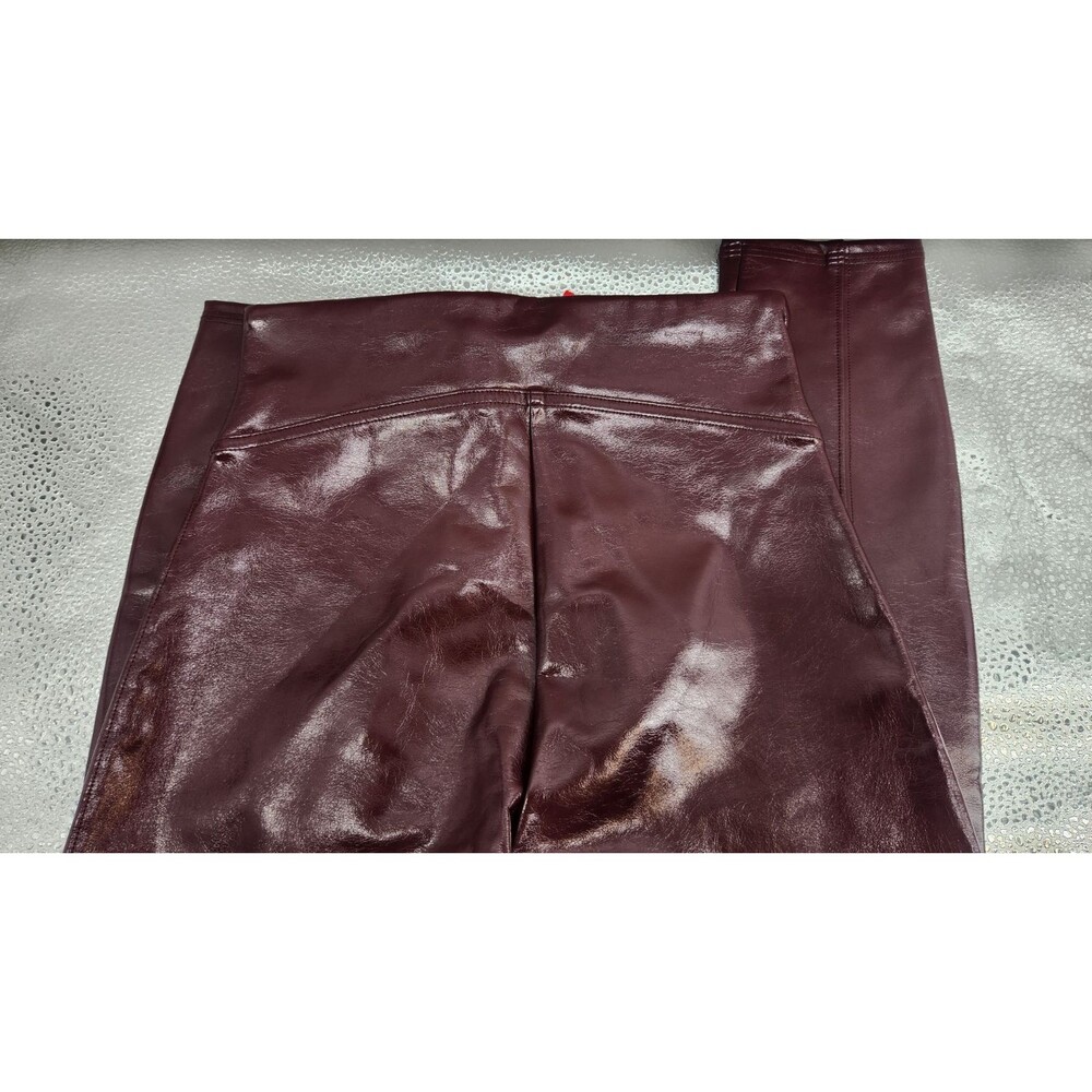 Spanx XS Ruby Red Faux Patent‎ Leather Leggings NWT - Picture 4 of 11